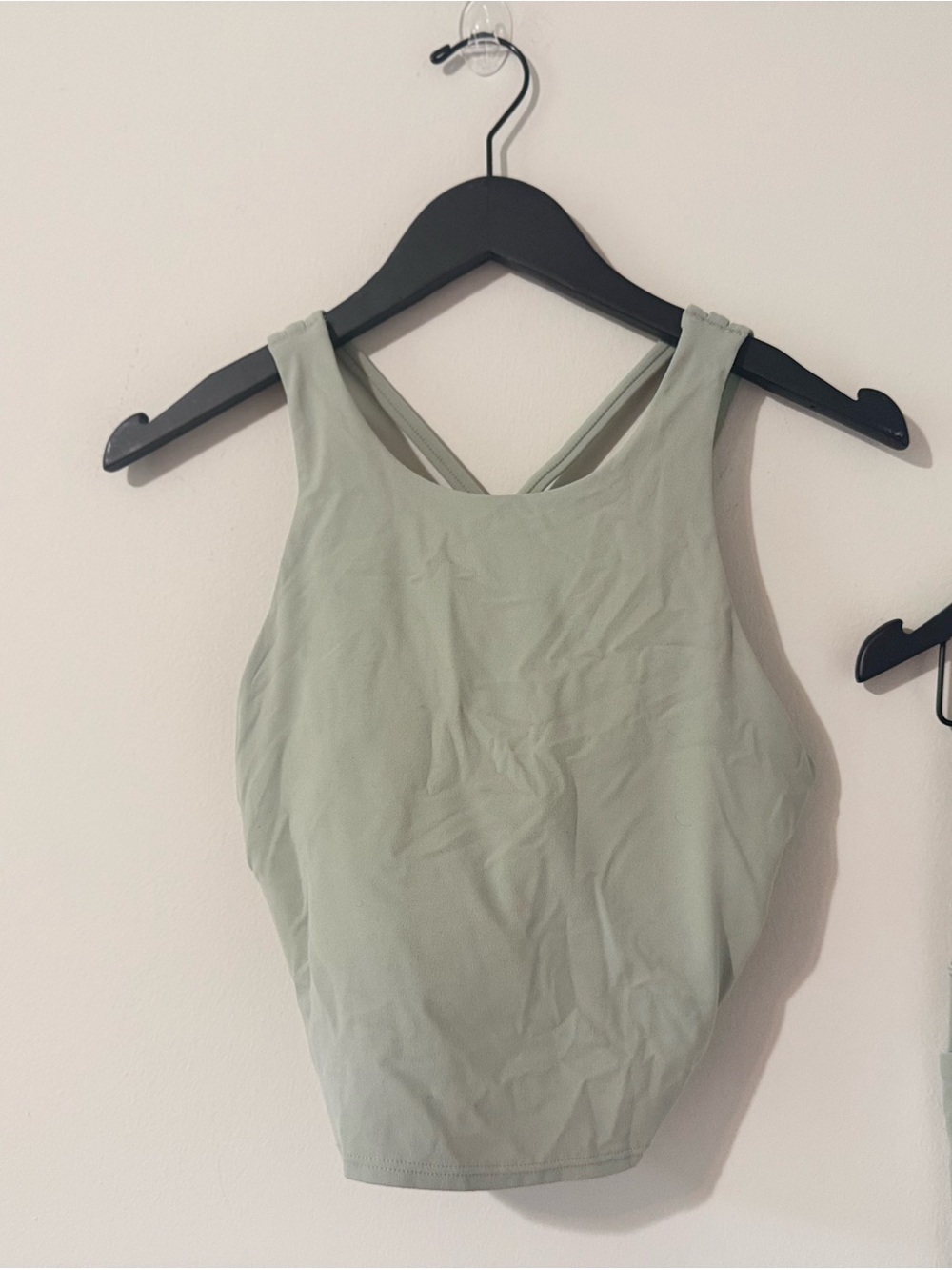 Light Sage Green Women's Tank Top Built in Bra